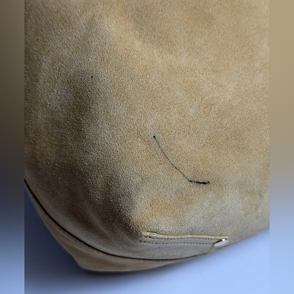 Tiffany & Co. Reversible Tote Bag Metallic Gold Leather/Mustard Suede - Picture 15 of 16